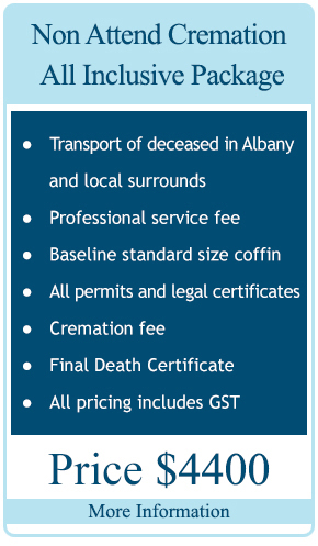 Non Attended Cremation All Inclusive Package $3995